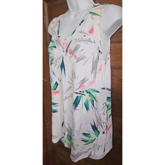 Apt. 9 Tropical Print Lace Up Side Sleeveless Top - Picture 6 of 9